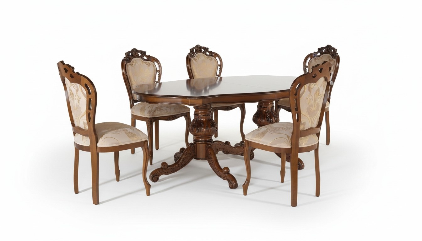 Klassischer Luxus Tisch Holz Tische Barock Rokoko Deko Antik Stil Ess Wohn