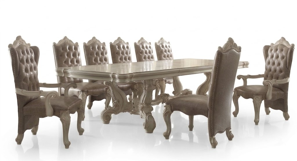 Klassischer Tisch Esstisch Holz Garnitur Esszimmer 8x Stuhl Set Stühle
