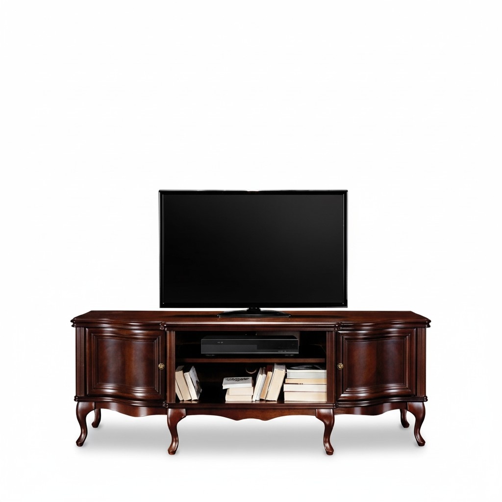 Klassischer Unterschank RTV TV Sideboard Antik Style Fernsehschrank W-RTV-D