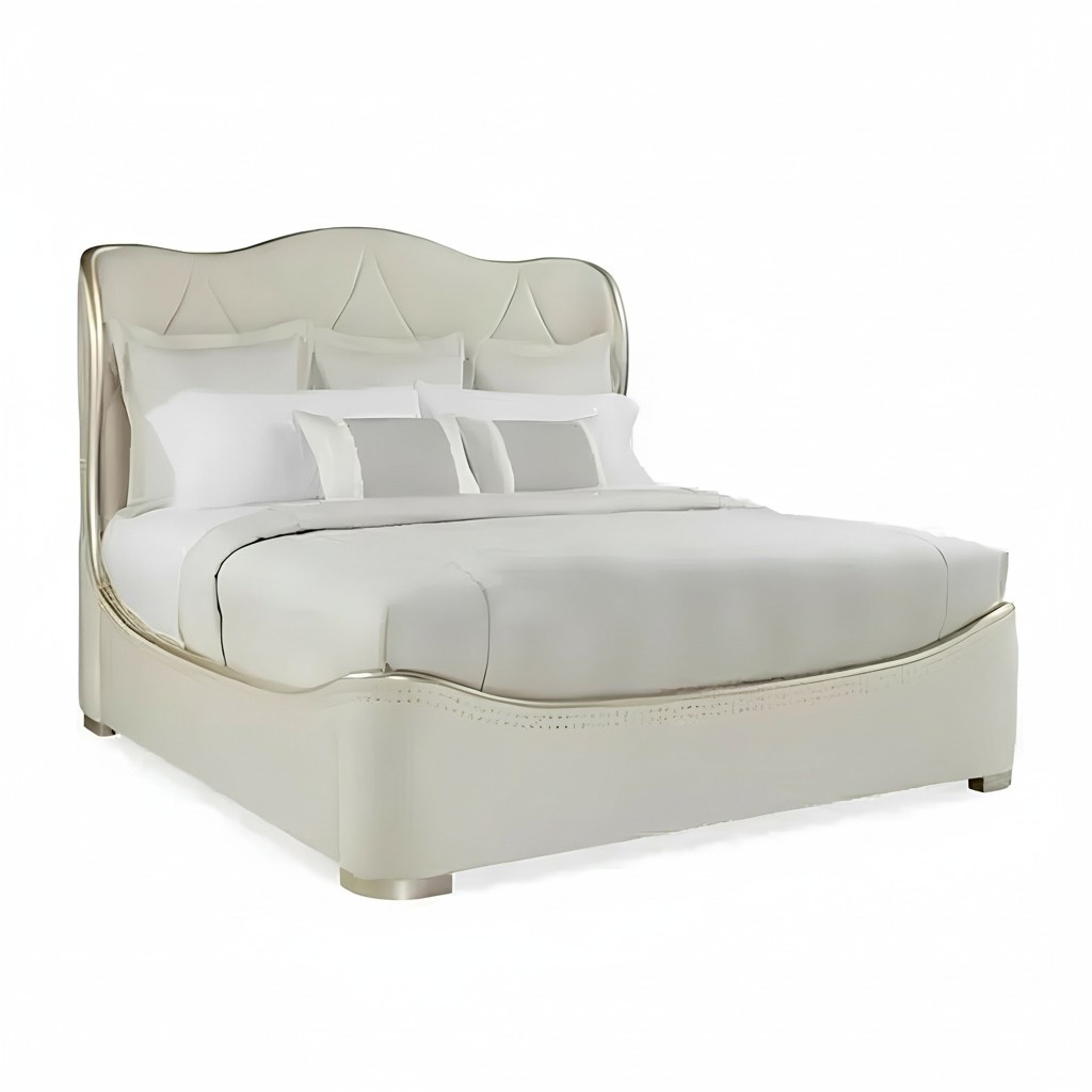 Klassisches Bett Modern Hotel Betten Polsterbett Doppelbett Textil Neu