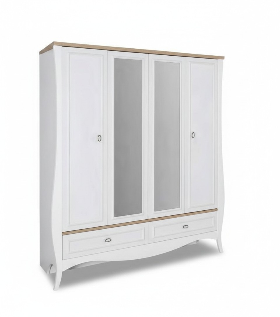 Kleiderschrank Landhaus Schlafzimmer Schrank Möbel Wohnen Holz Luxus