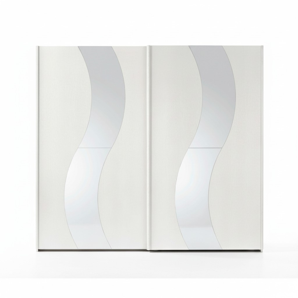 Kleiderschrank mit Schwebetüren Schrank Schränke Schlafzimmer Holz Design Modern