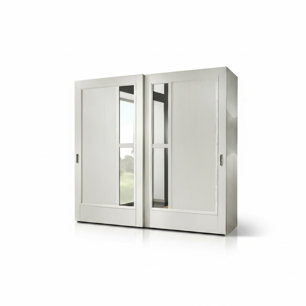 Kleiderschrank Schiebetüren Schlafzimmer Schrank Wand Schränke Holz Spiegel