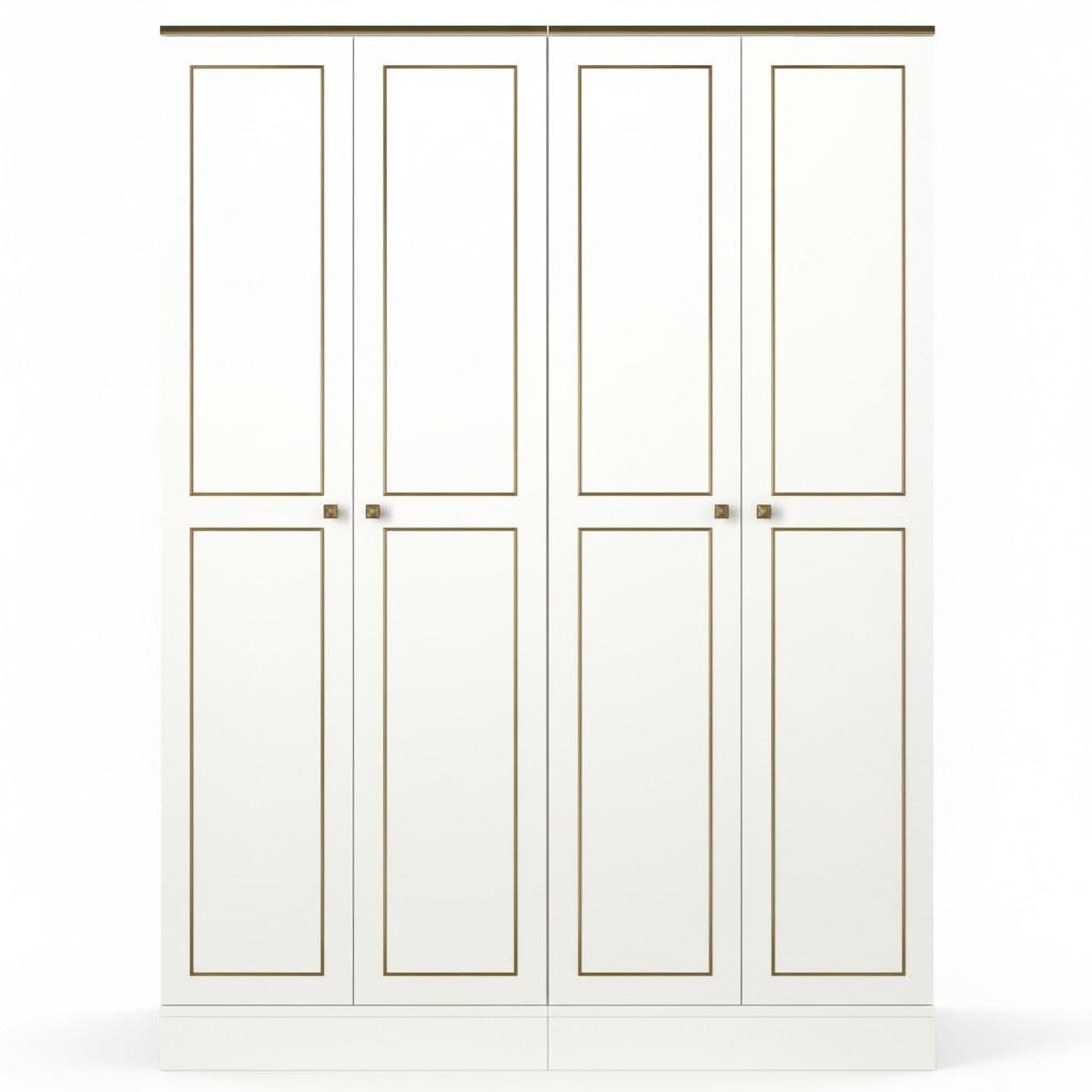 Kleiderschrank Schrank Wandschrank Garderobe Schlafzimmer Modern Weiß 140cm