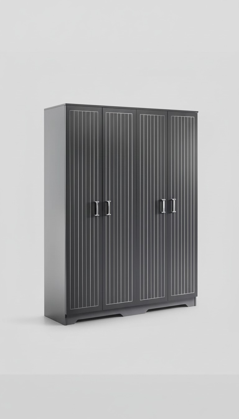 Kleiderschrank Schwarzer Schrank Schränke Schlafzimmer Möbel design