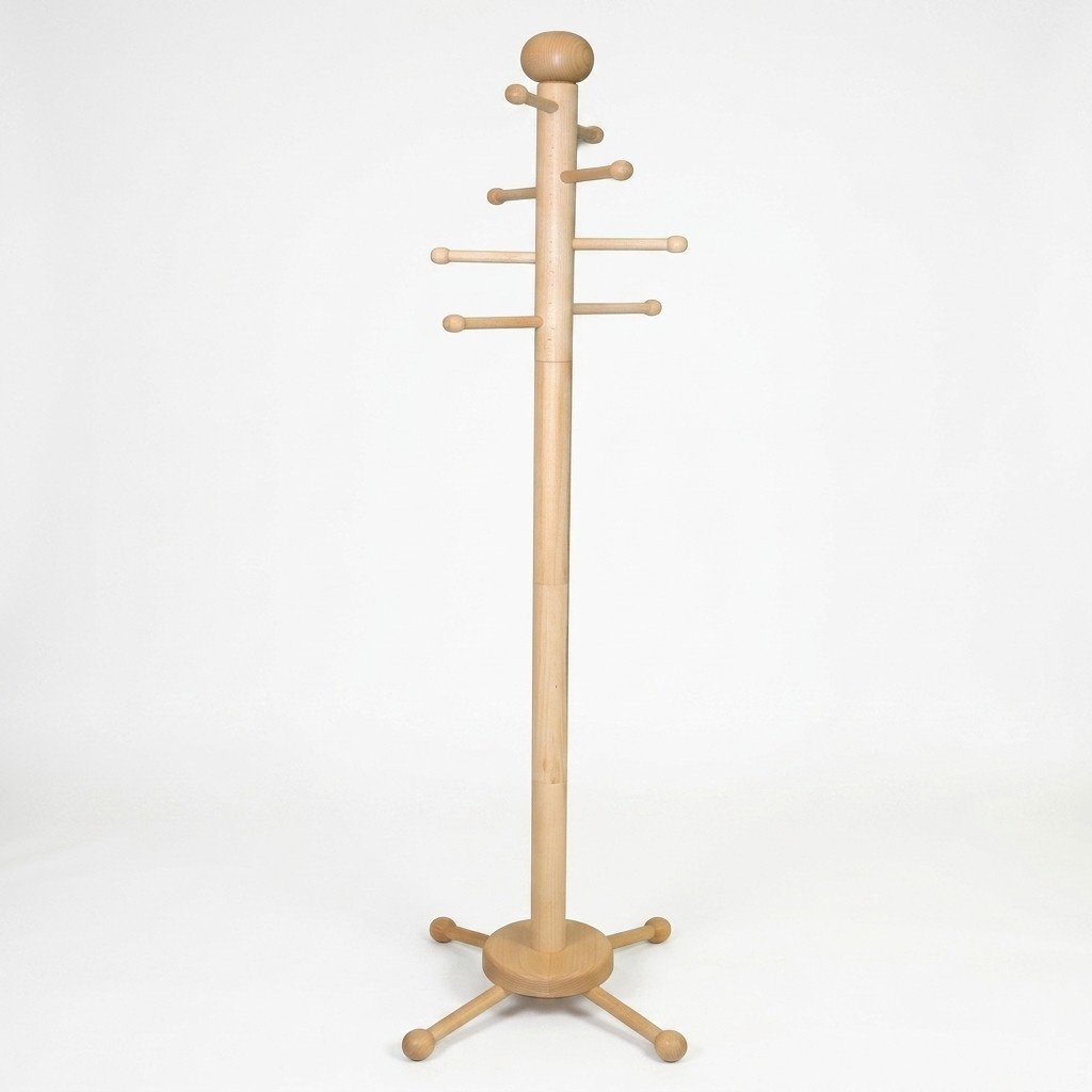Kleiderständer Garderobenständer Holz Kleiderstange Design Garderobe mit 8 Haken