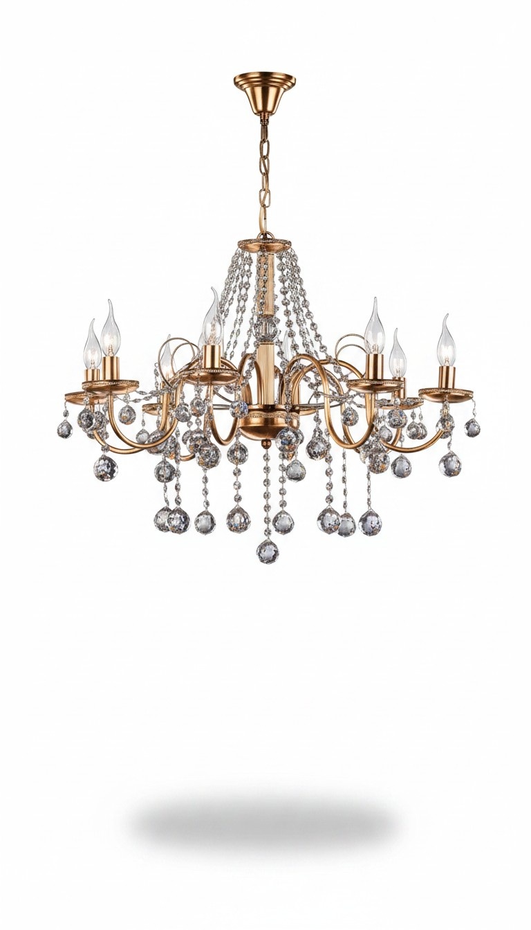 Königliche Luxus Lüster Deckenlame Kronlampe Deckenbeleuchtung Hängeluster