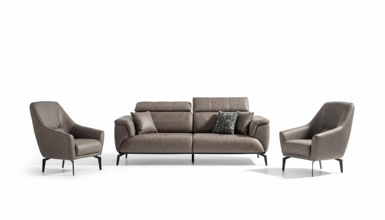 Komfortable Sofagarnitur mit 3+1 Sitzer für kleine und stilvolle Räume