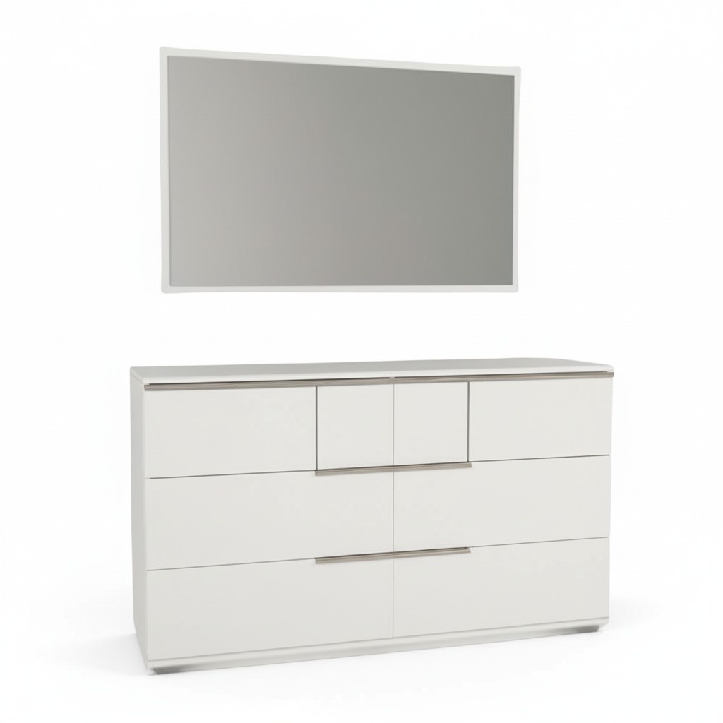 Kommode Anrichte Highboard Buffet Kommoden Spiegel Schrankkommode Sideboard 2tlg