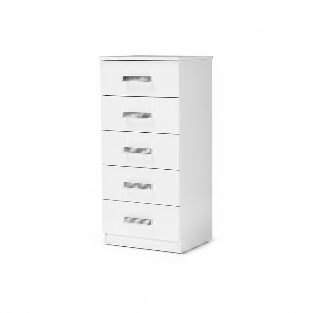Kommode Holzschrank Schrank mit 2 Schiebetüren Holz Weiß Anbauschrank