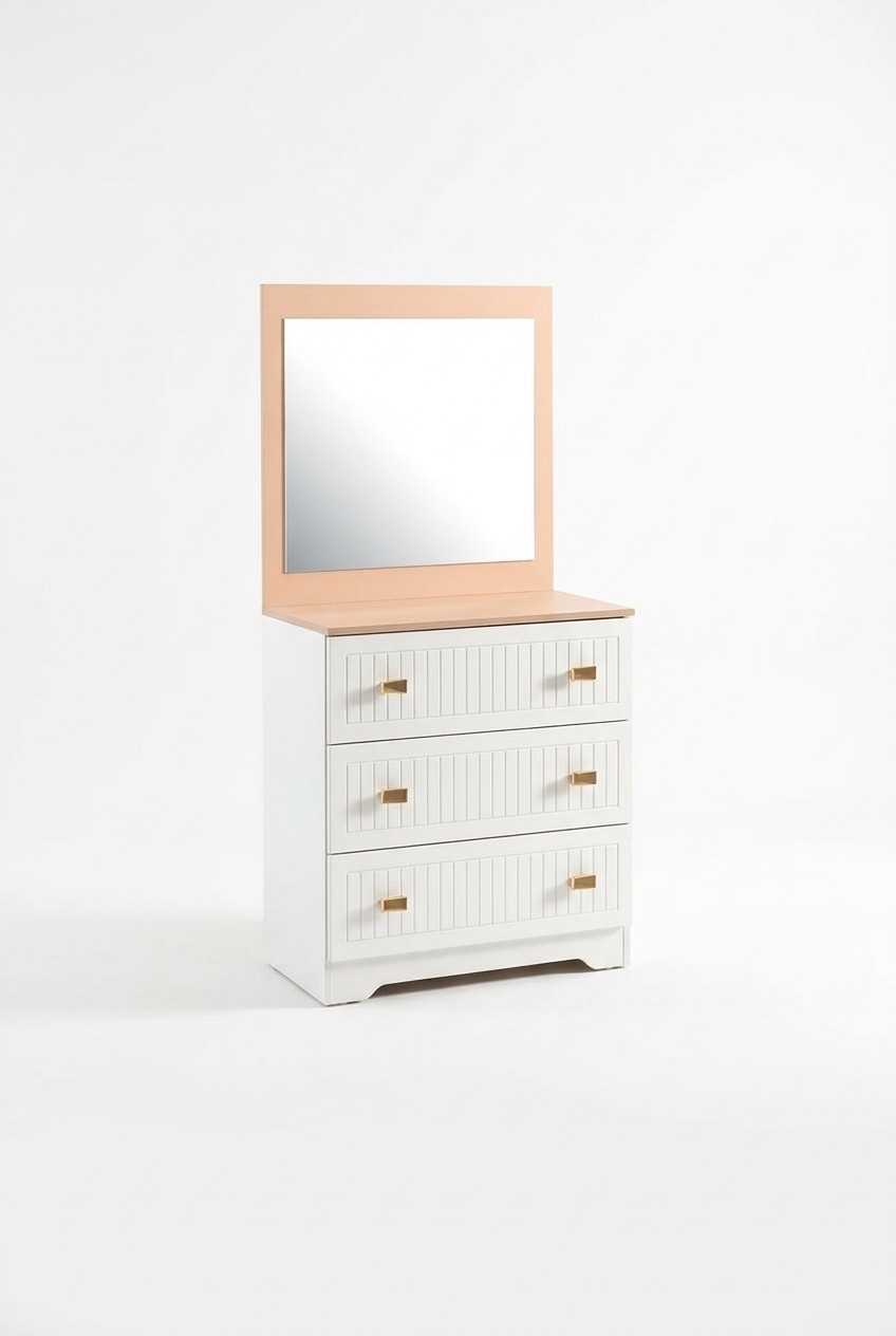 Kommode mit spiegel konsole tisch möbel weiß modern im schlafzimmer
