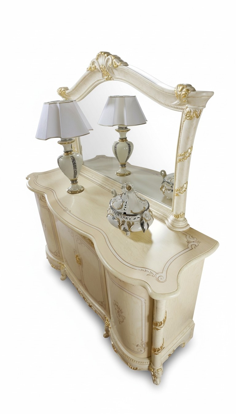 Kommode Spiegel Hocker Komplett Set Schlafzimmer Möbel 2tlg. Konsole