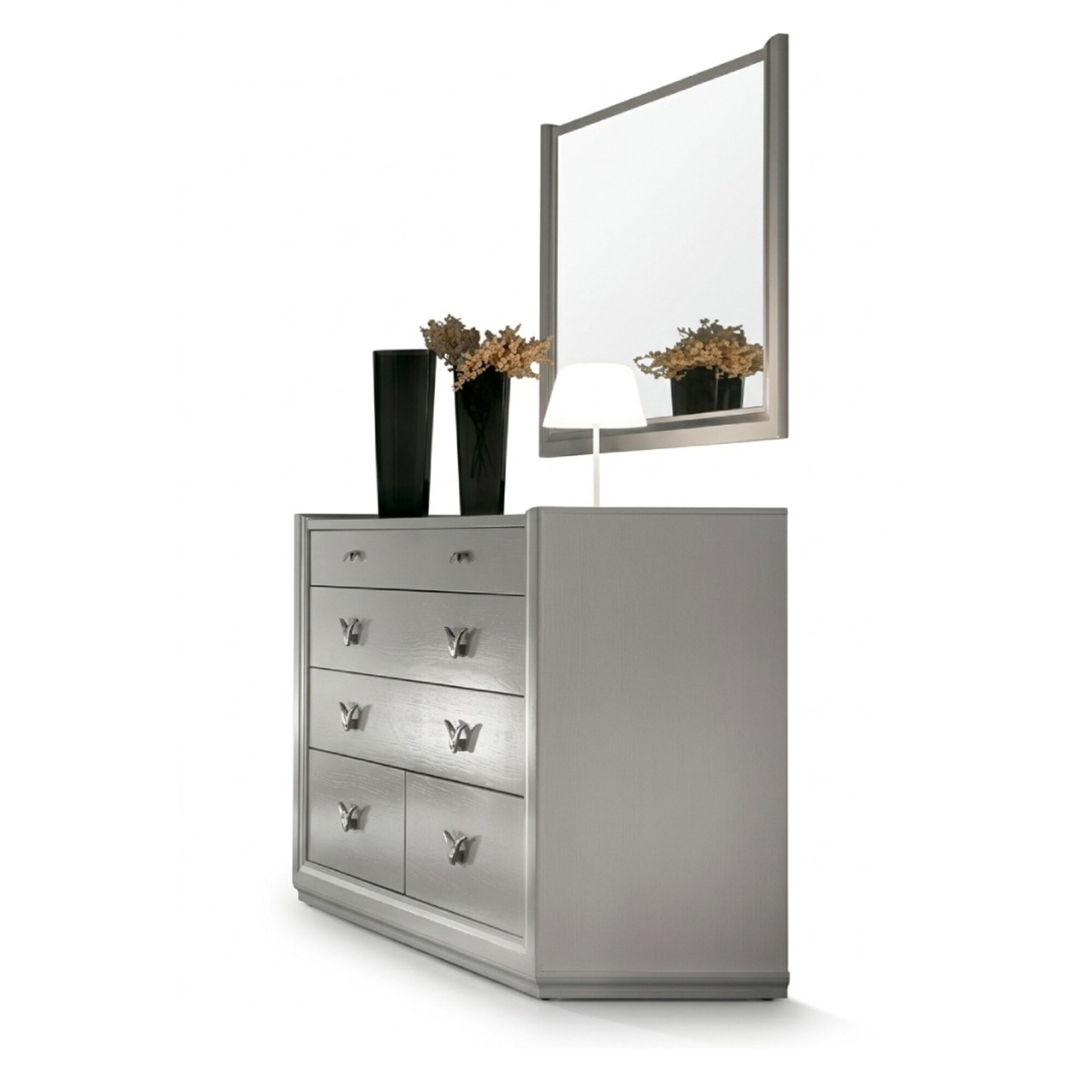 Kommode Spiegel Schrank Regal Konsole Möbel Holzschrank Italy Set 2tlg.