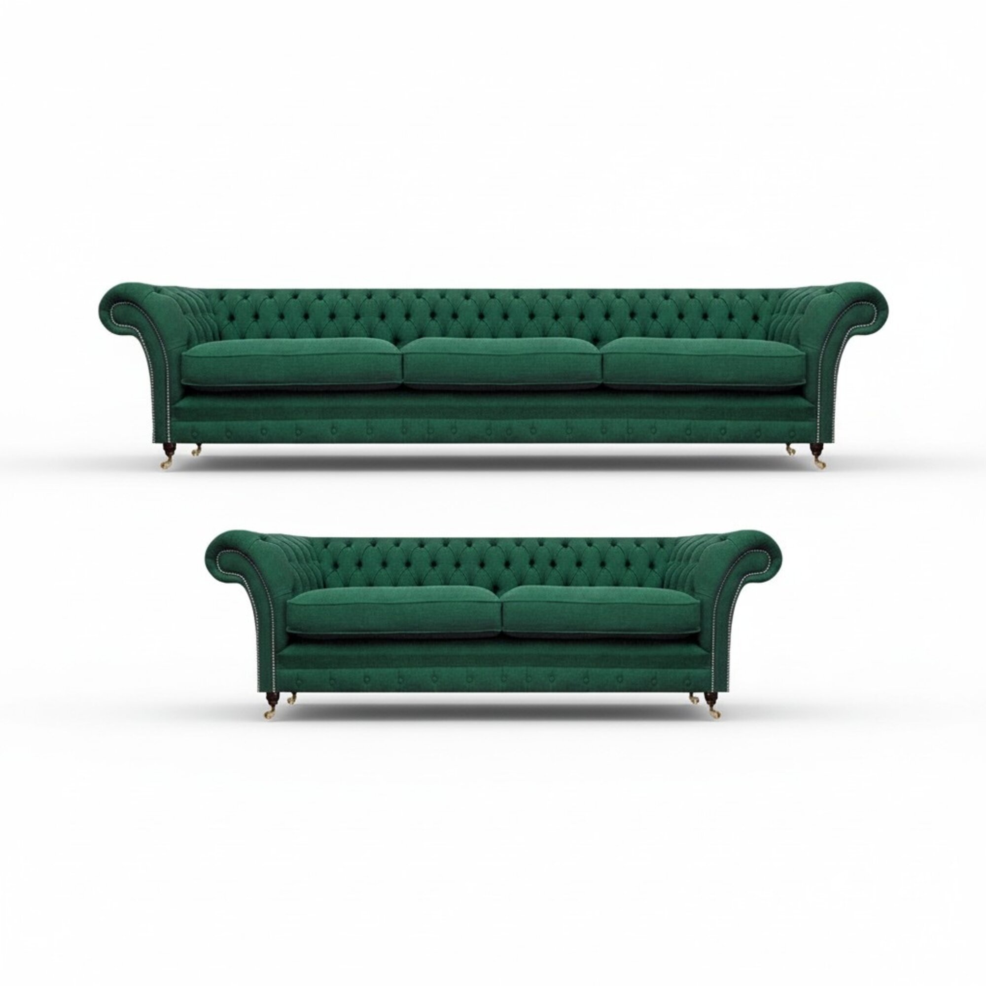 Komplett Möbel Polstermöbel 2x Sofas Couch Wohnzimmer Einrichtung Chesterfield