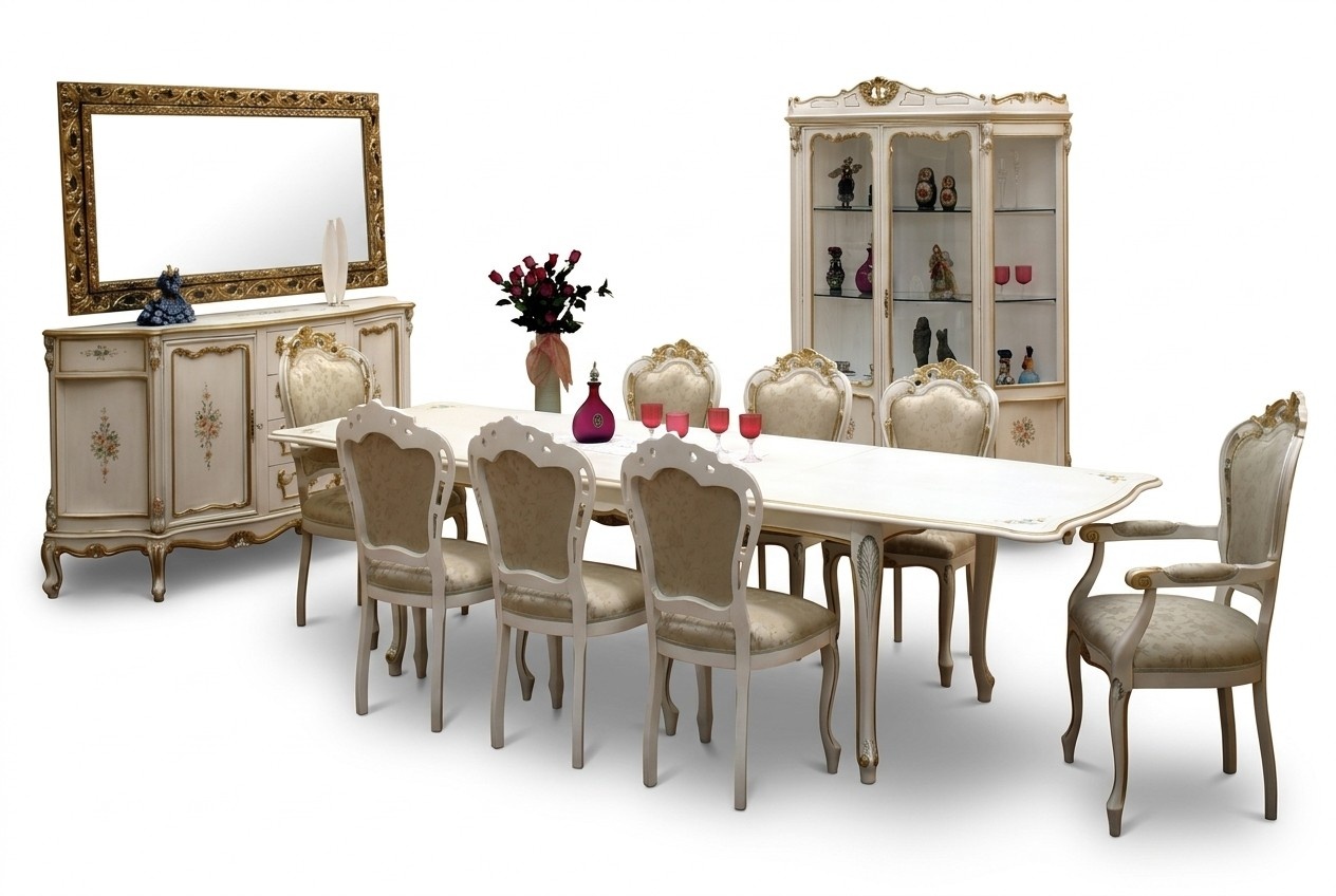 Komplett Set Esstisch 8 Stühle Esszimmer Set Ess Gruppe Holz Tisch Tische 12 tlg