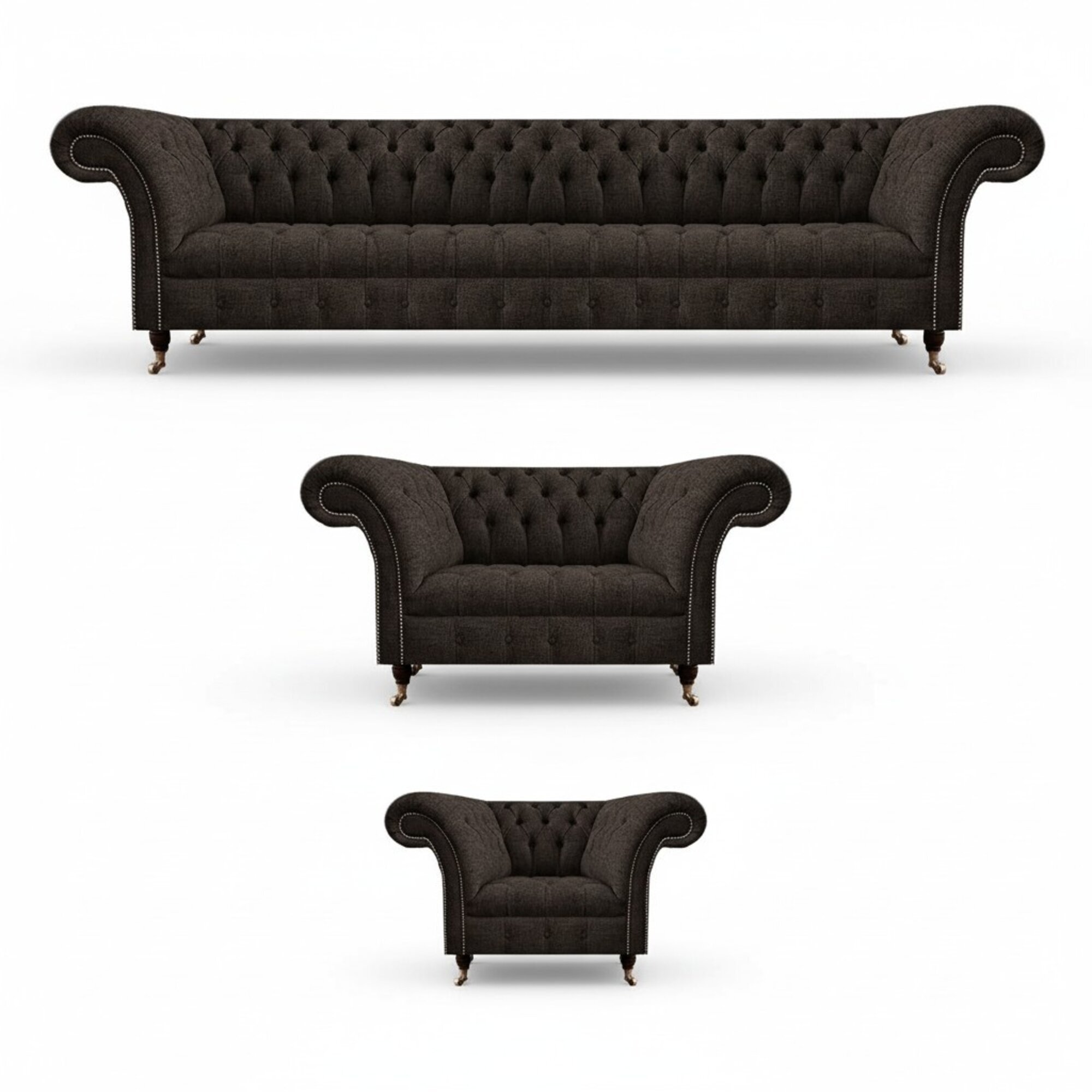 Komplett Wohnzimmer Set 3tlg Sofas Garnitur Designer Luxus Polstermöbel
