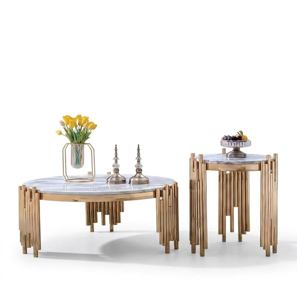 Korbtisch Beistelltisch Metallkorb Runde Wohnzimmertisch Couchtisch