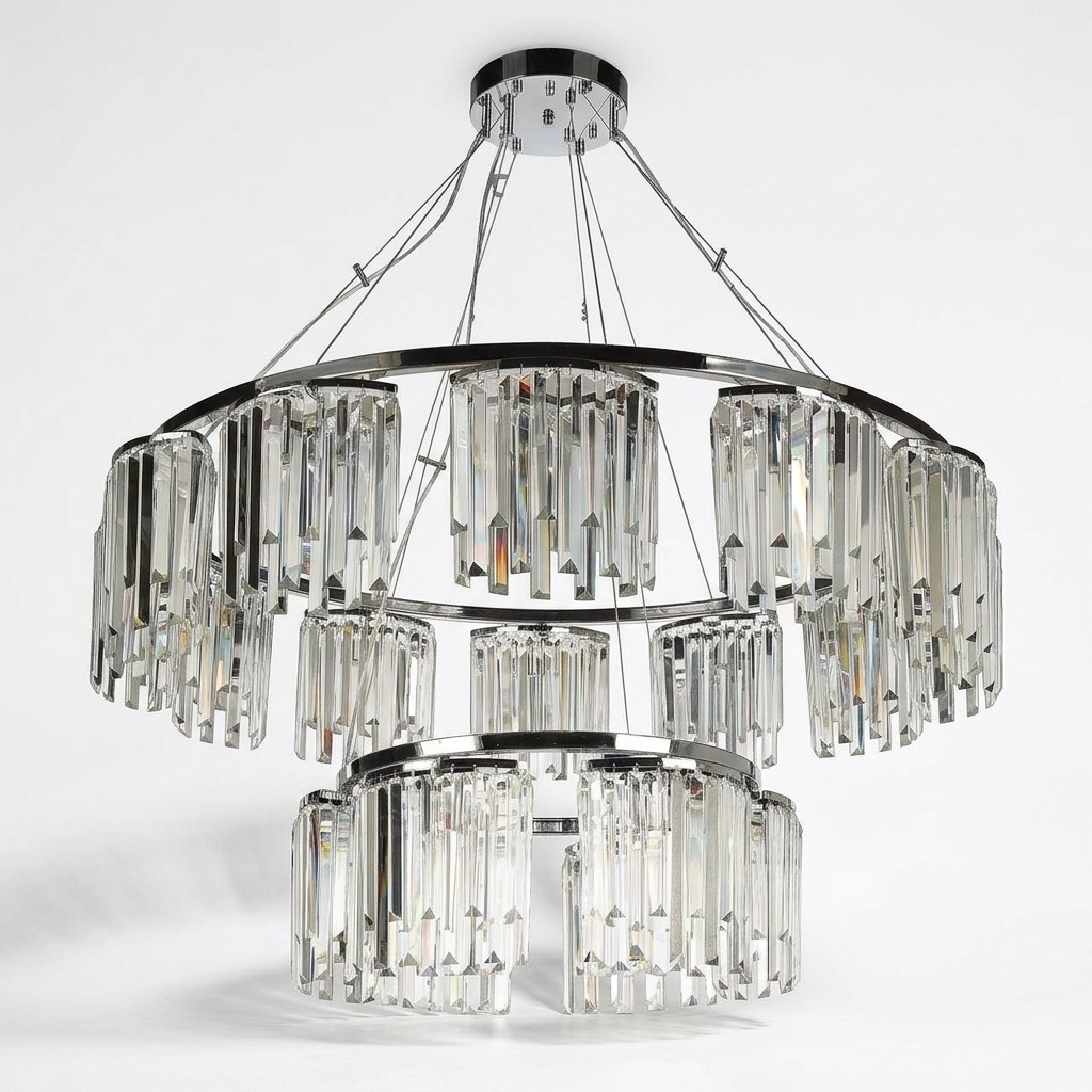 Kronleuchter Deckenleuchte Moderne Runde Lampe Kristall Design Leuchten