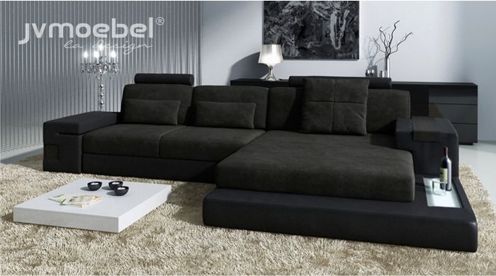 Ecksofa Sofa L-Form Textilsofa Couch Wohnlandschaft Esk Moderne Sofas