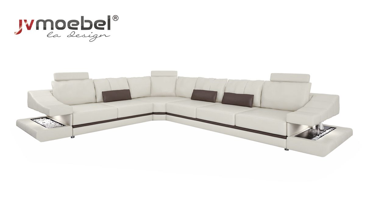 Sofas Design Ecksofa L-Form Möbel Bett Funktionen Textil Leder Schlafsofa Sofas