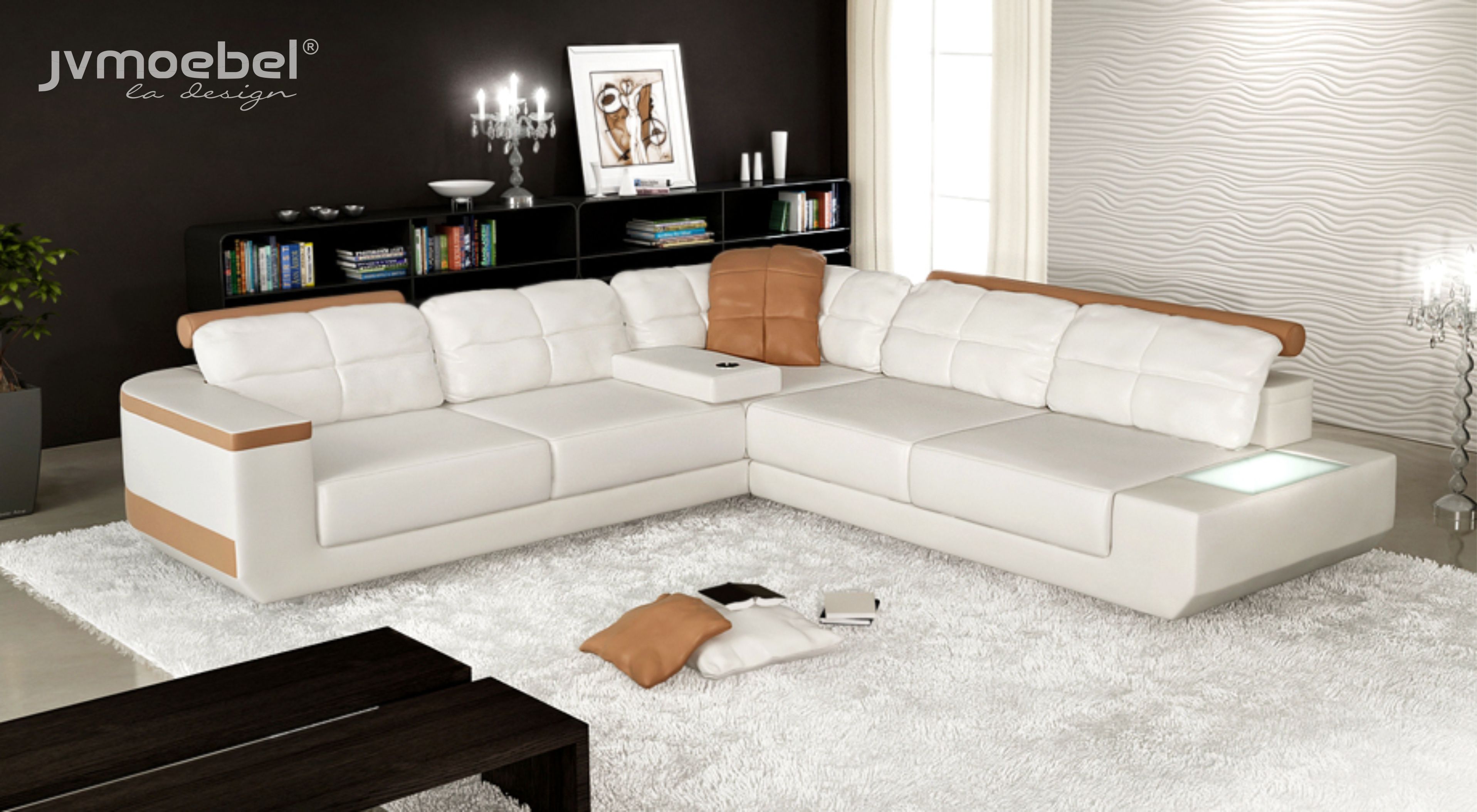 Design Modern Sofa L-Form XXL Couch Ecksofa Leder Wohnlandschaft