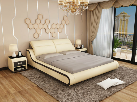 Wasserbett Hotel Doppel Bett Betten Komplett Lederbett Polsterbett Wasser