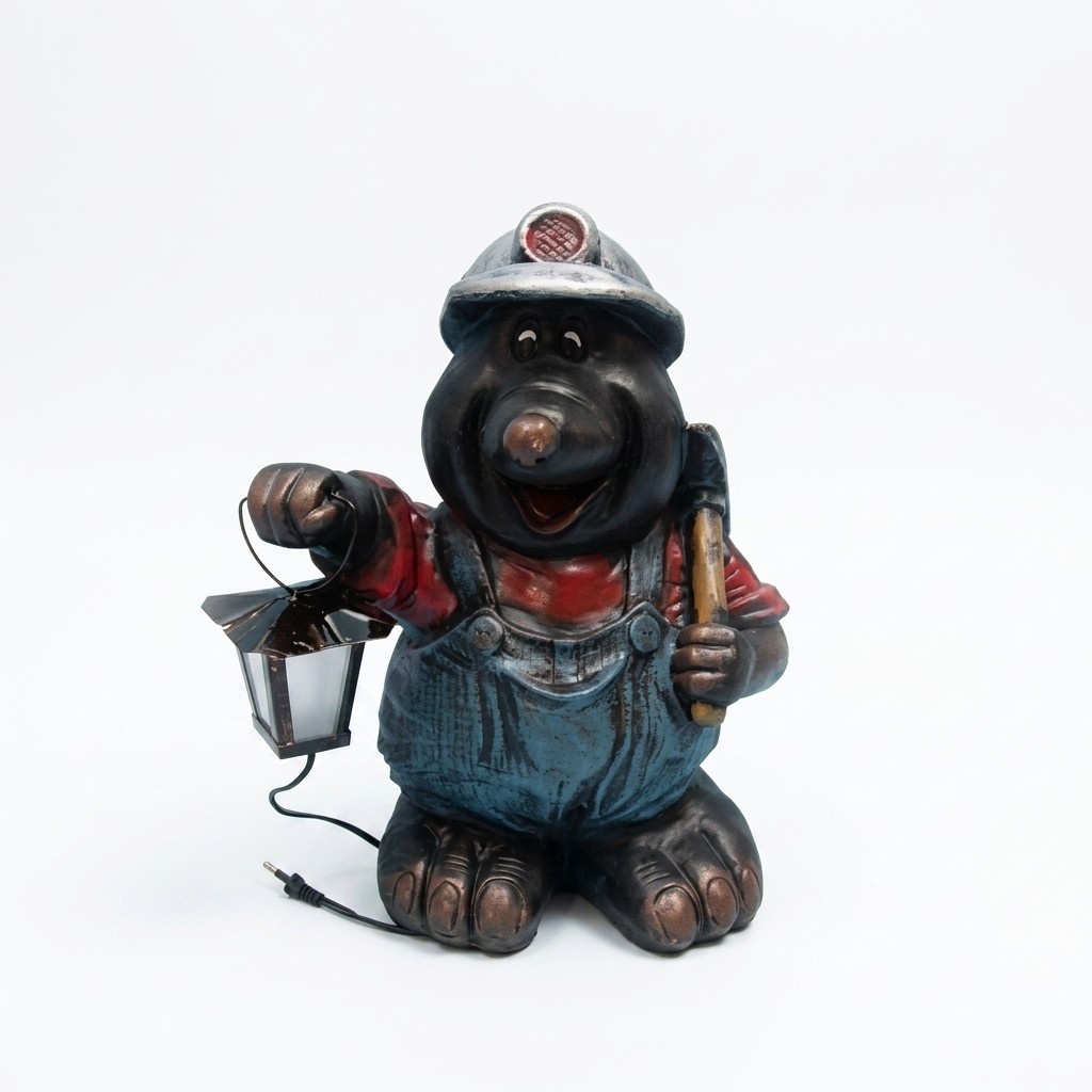 Lampen Beleuchtung Maulwurf Garten Deko Figur Statue Skulptur