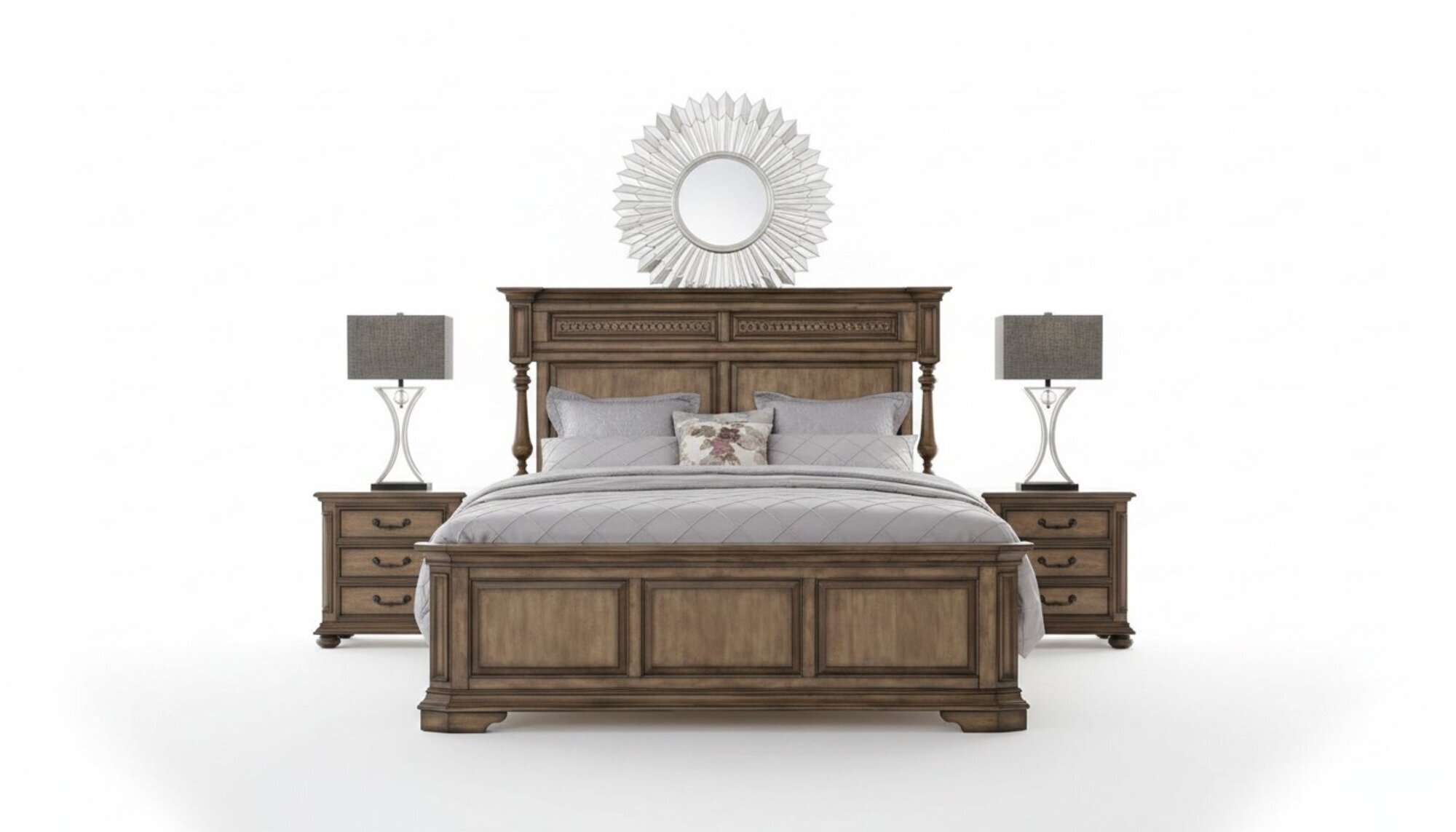 Landhaus Designer Möbel Bett Doppel Schlafzimmer 180x200cm Betten Gründerzeit