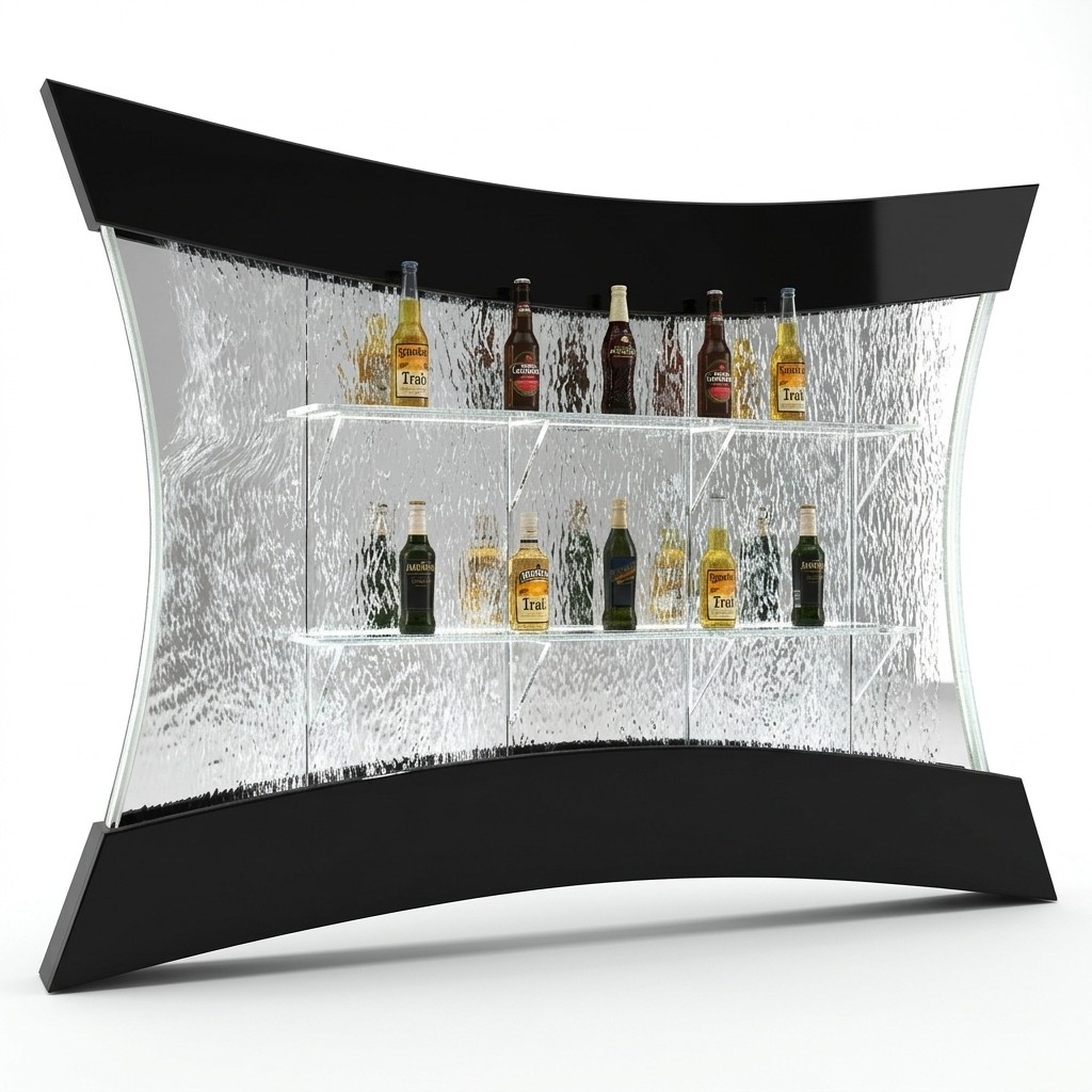 LED Regal Bar Wasser Wand Säule Beleuchtete Deko Wasserwände Bar Theke