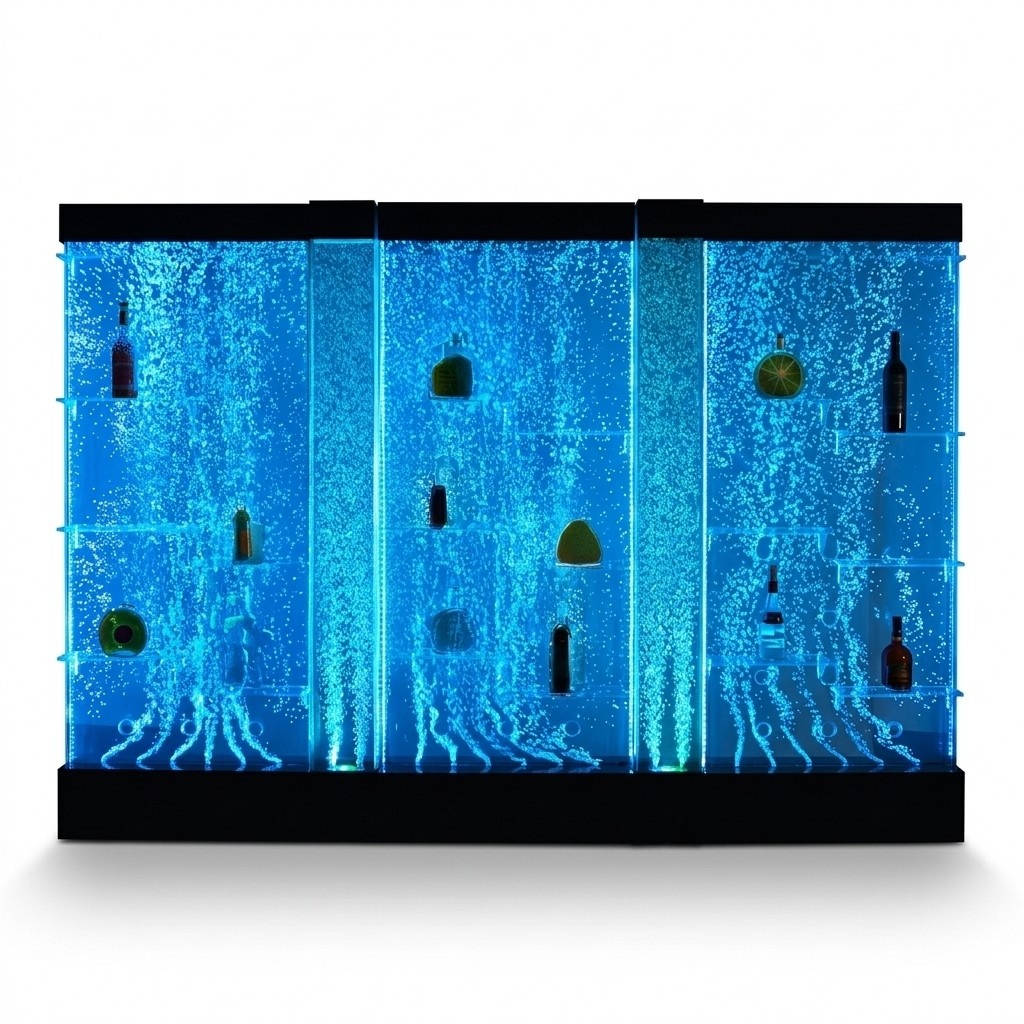 LED Regal Bar Wasser Wand Deko Säule Beleuchtete Wasserwände Bar Theke