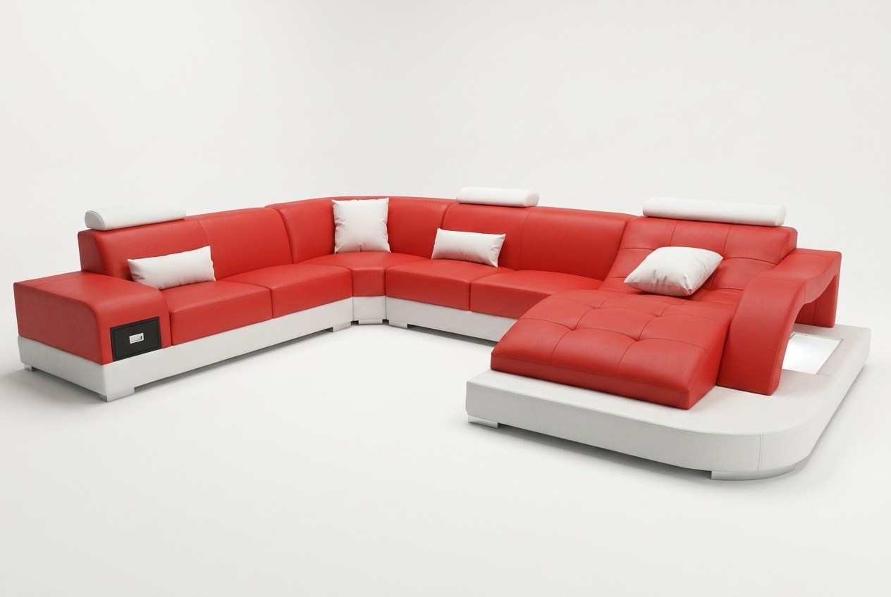 Leder Eck Sofa Eck Wohnlandschaft Garnitur Design Modern Deko Couch Sofas