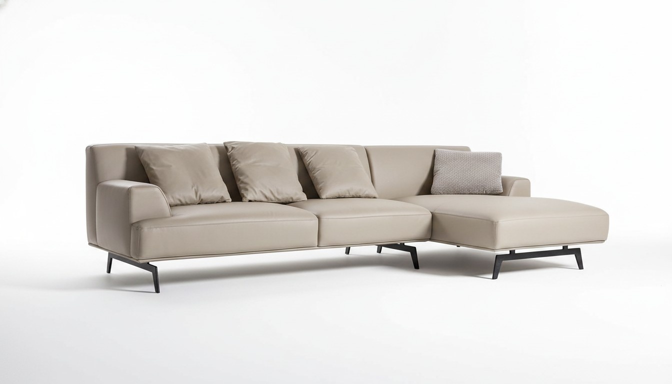 Leder Garnitur Italien Sofa Eck Couch Sitz Landschaft L Form Luxus Wohn