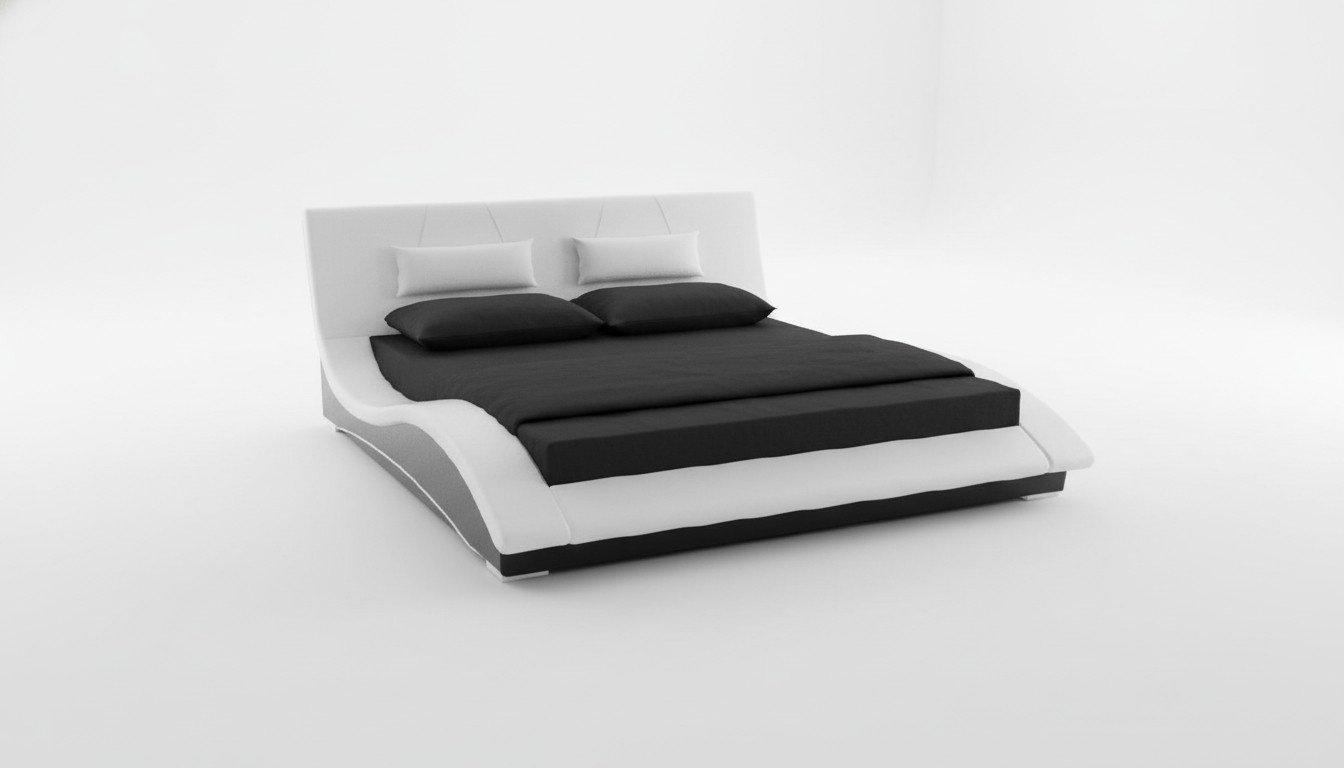 LEDER POLSTERBETT 140 160 180x200cm DESIGN Doppel Bett Betten Ehe Leder Polster