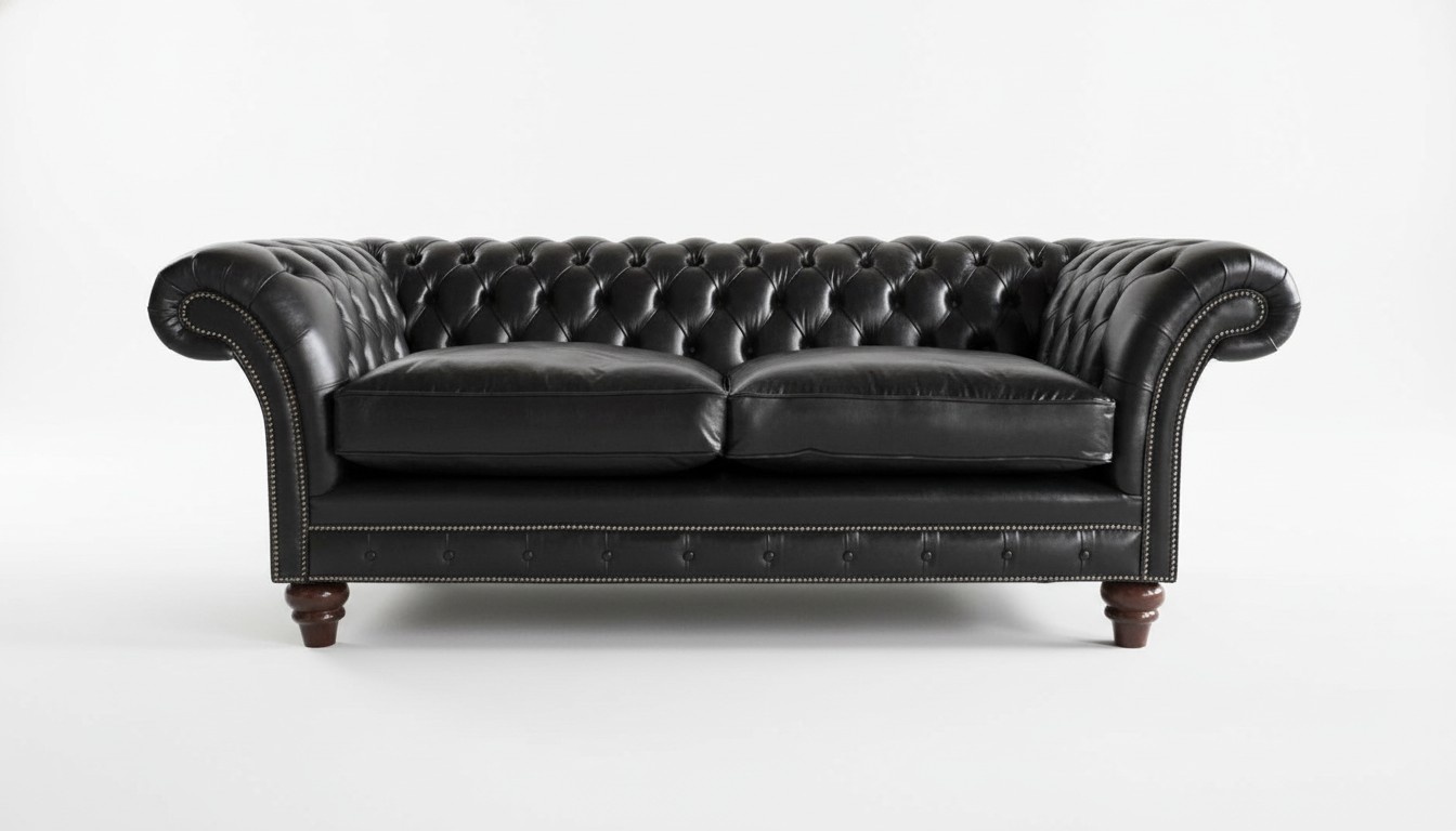 Ledersofa Chesterfield Designer Couchen Sofa Polster 3 Sitzer Garnitur Textil
