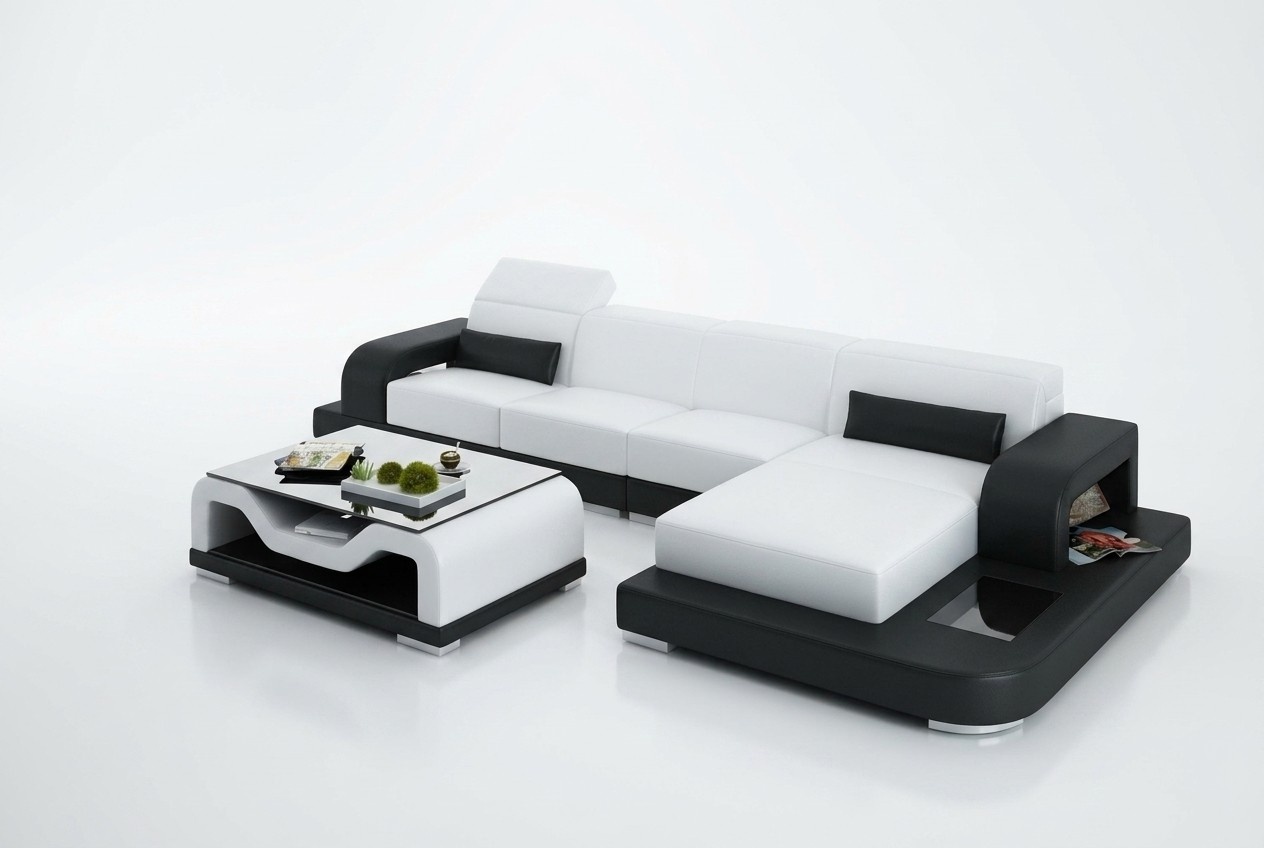 Sofa Ledersofa Couch Wohnlandschaft Ecksofa Eck Modern Garnitur Design