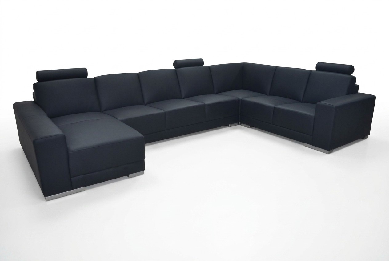 Ledersofa Couch Wohnlandschaft Ecksofa Garnitur Design Modern Deko Sofa