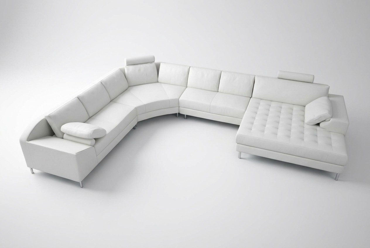 Ledersofa Couch Wohnlandschaft Ecksofa Eck Garnitur Design Modern Sofa mit USB