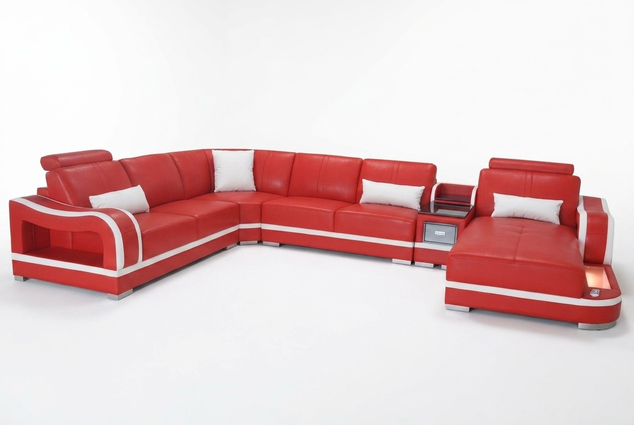 Ledersofa Couch Wohnlandschaft Garnitur Design Modern Ecke Dekorative Sofa