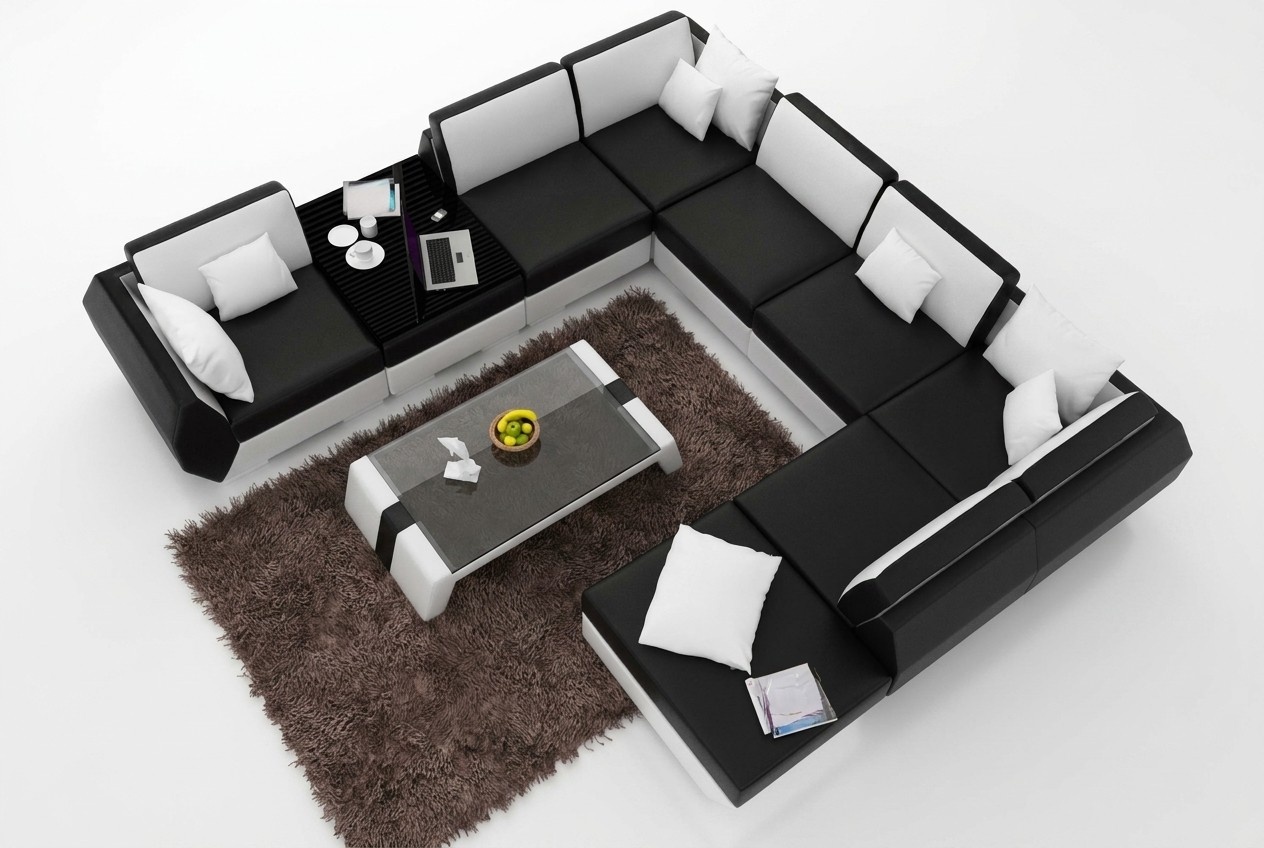 Ledersofa mit USB,Couch Sofagarnitur Neu Ecksofa Eck Garnitur Design Modern Sofa