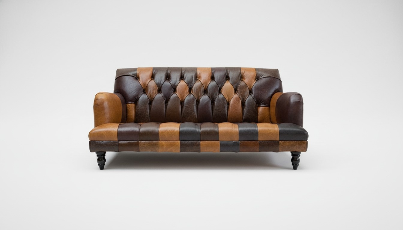 Ledersofa Sofa Couch Garnitur 3 Sitzer Sofas Deko Couchen Chesterfield
