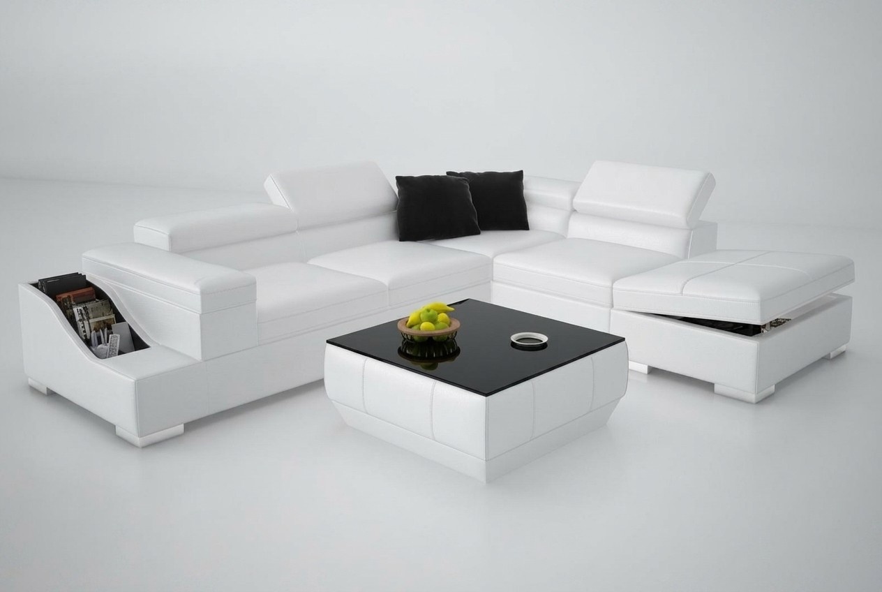 Ledersofa Sofa Couch Modern Wohnlandschaft Ecksofa Eck Design Garnitur