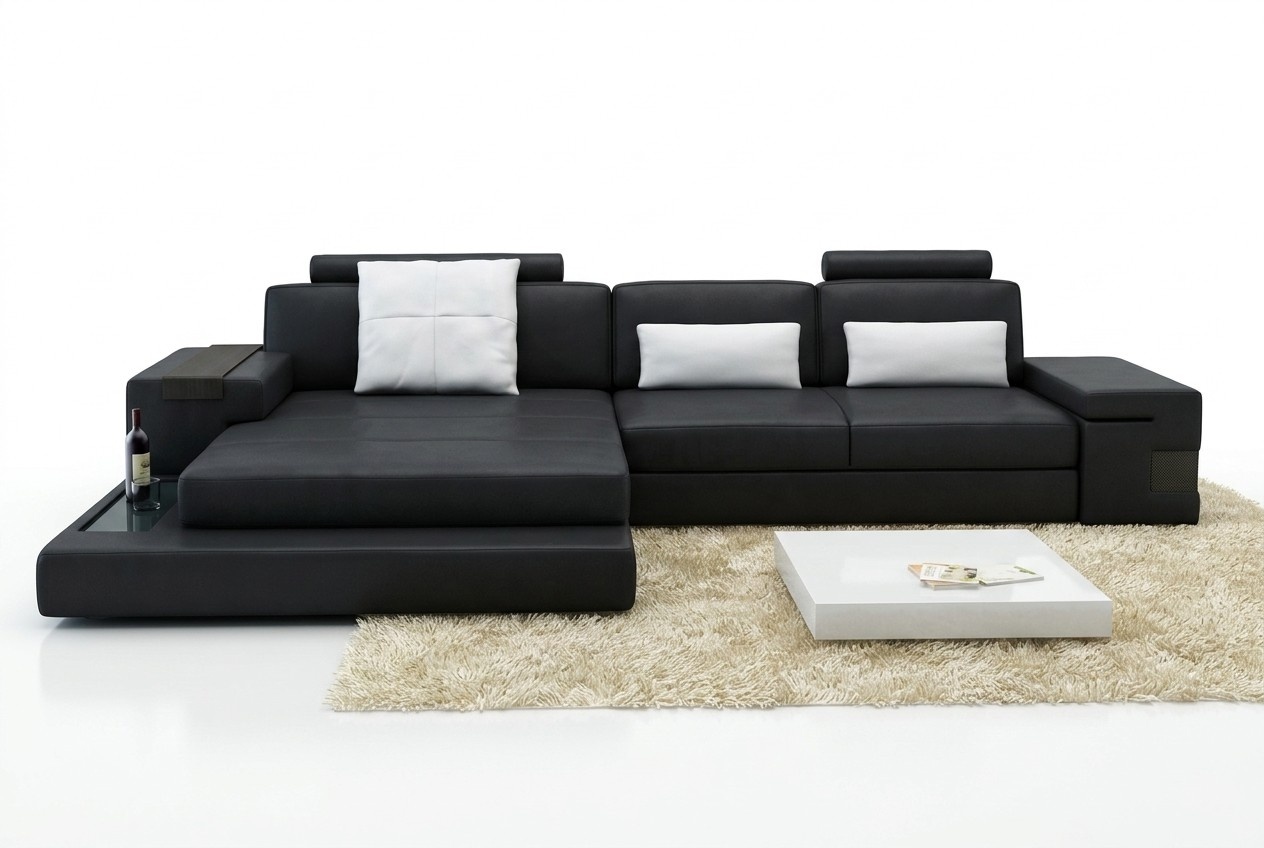 Ledersofa Sofa mit USB,Polster Eck Garnitur L Form Sitzecke Bellini Textil Stoff