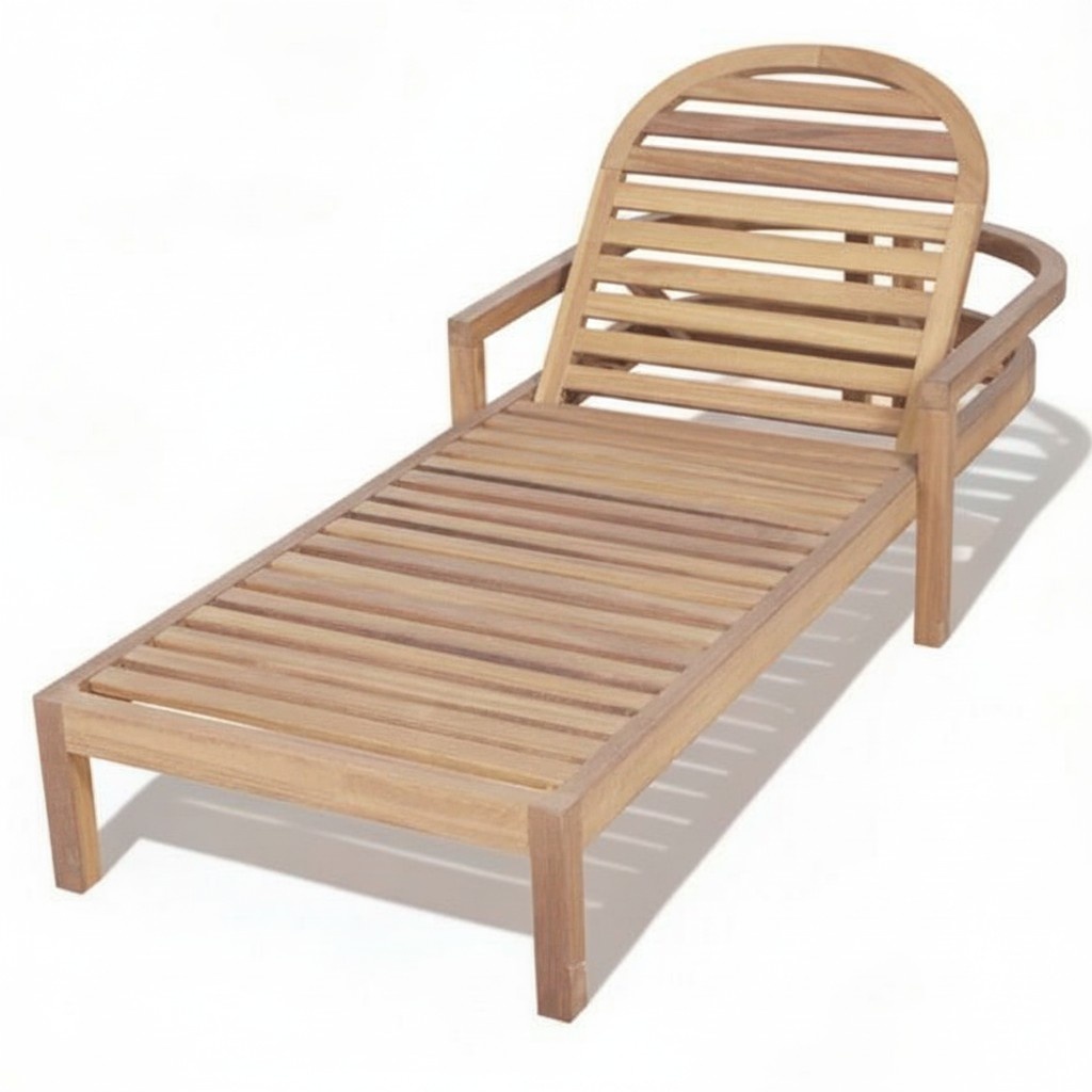 Liege Outdoor Liegestuhl Relax Sonnenbank Holzliege Terrassenmöbel Balkon