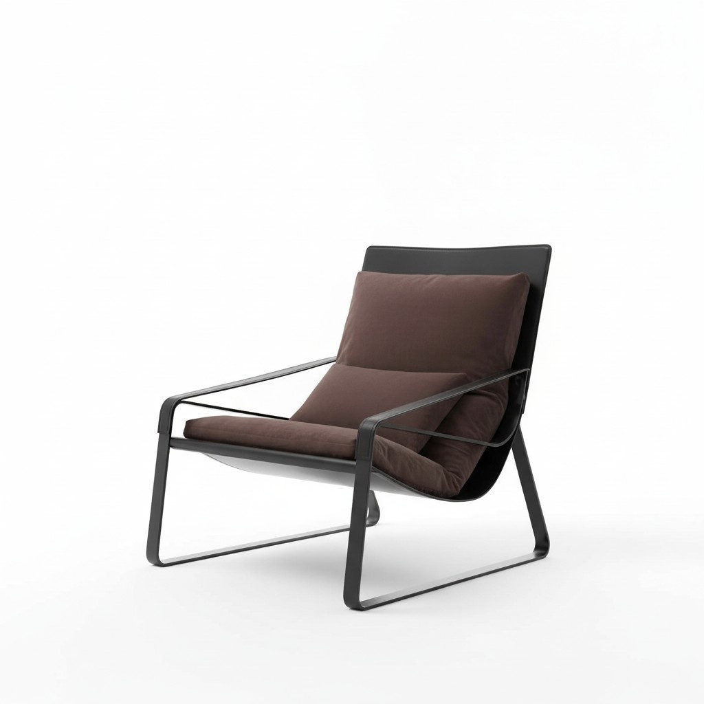 Design Sessel Relax Extra Klasse Modern Stil Textil Stoff Braun Sessel-Gestell Metall Schwarz Wohnzimmer Polster Lehnstuhl Stuhl Stühle 1-Sitzer Couch Sofa NEU bei JV Möbel