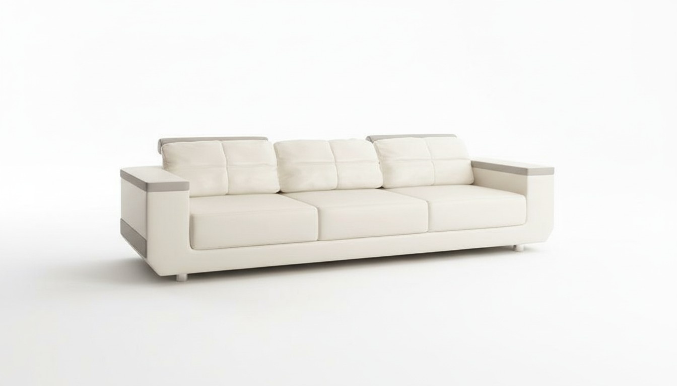 Luxus 3 Sitzer Couch Polster Möbel Sofa Leder Polsterstoff Textil Couch Sofas