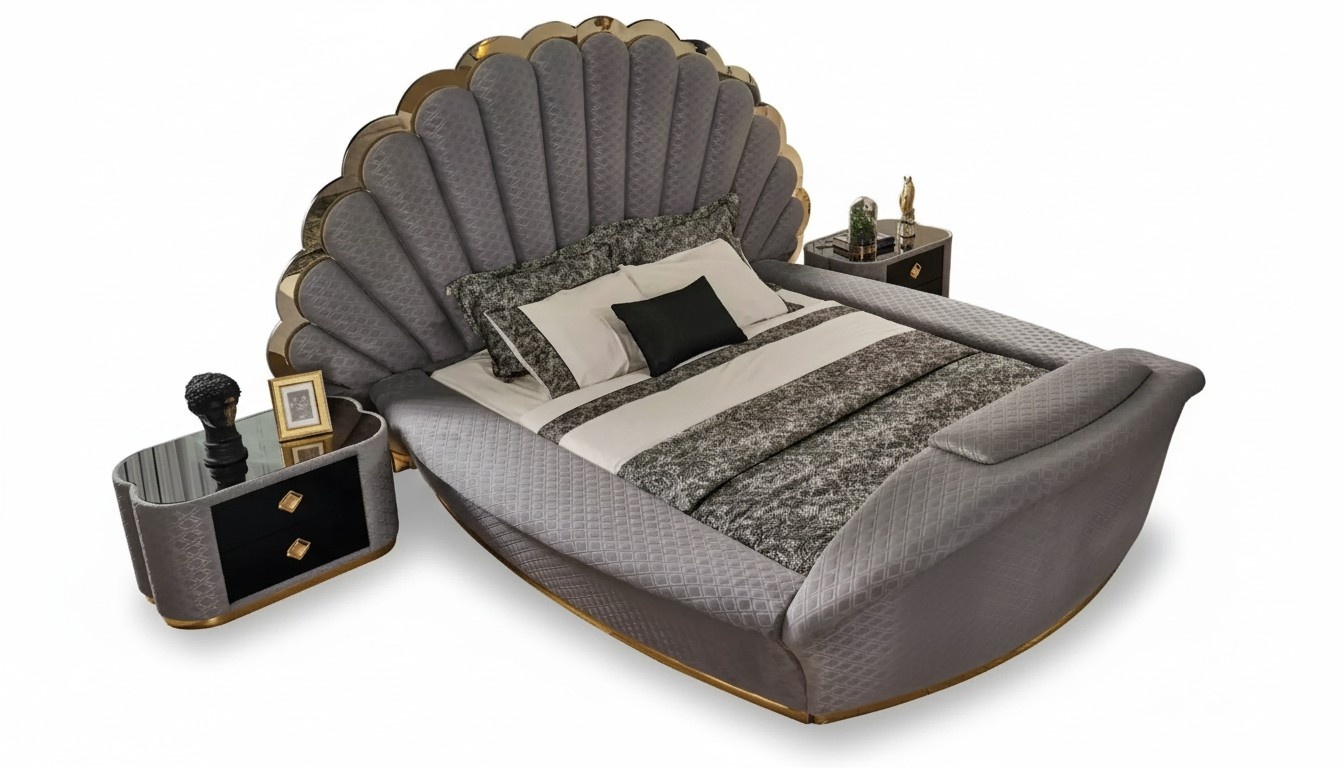 Luxus Bett Design Betten Möbel Doppelbett Schlafzimmer Königlich 200x200