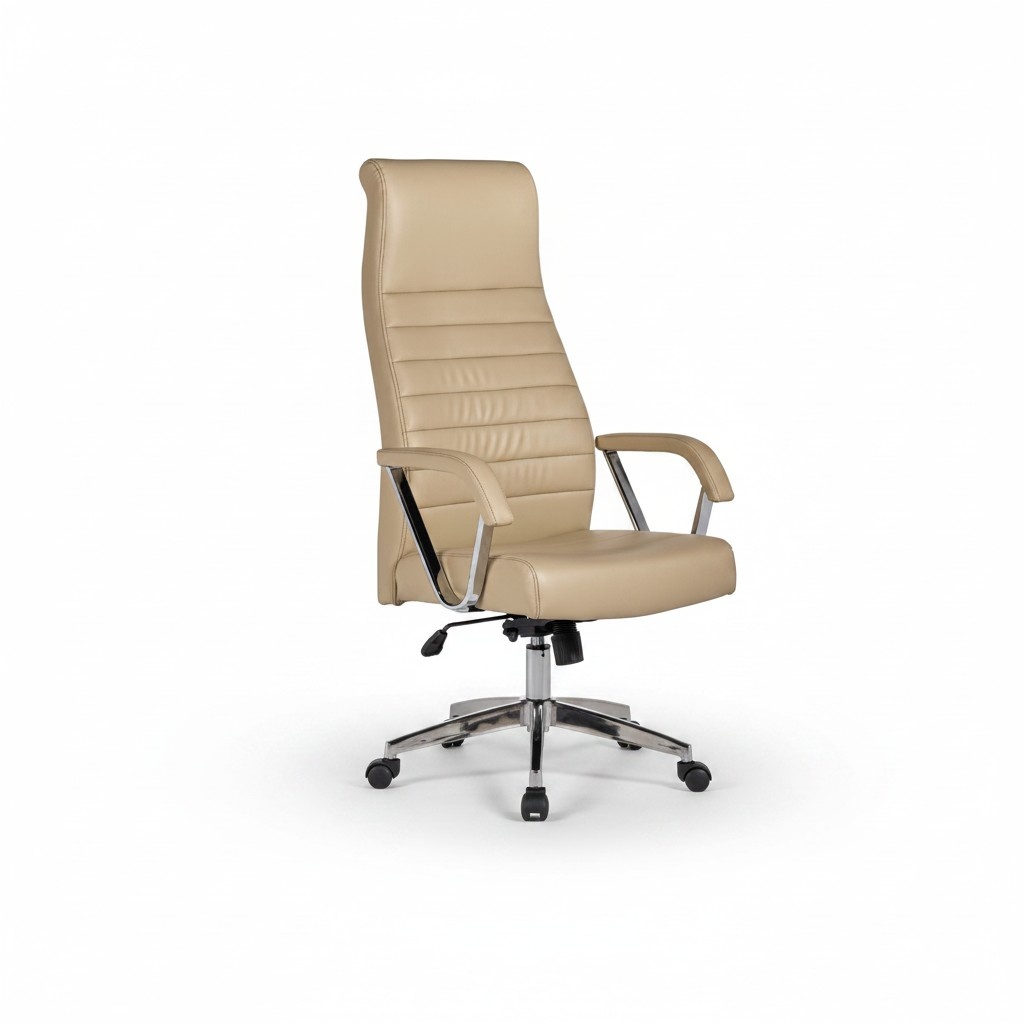 Luxus Bürostuhl Sessel Wohnzimmer Chefsessel Bürosessel Drehstuhl Stuhl Beige