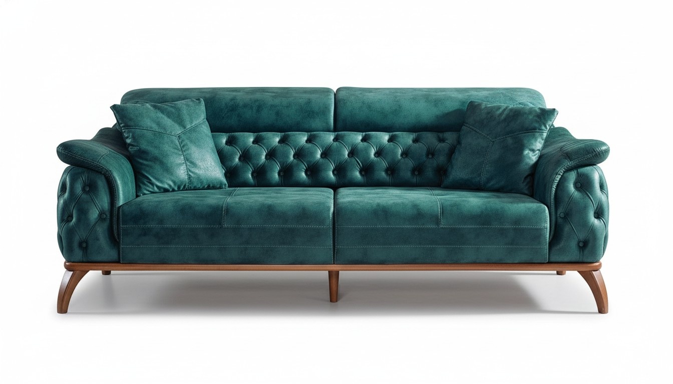 Luxus Chesterfield 3 Sitzer Designer Sofa Couch Textil Polster Couchen