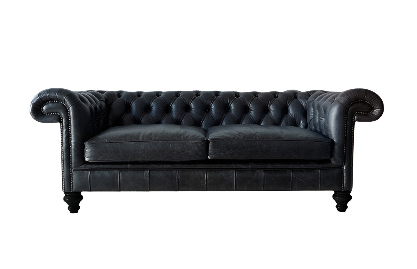 Luxus Chesterfield Dreisitzer Klassische Couch Leder Polster England