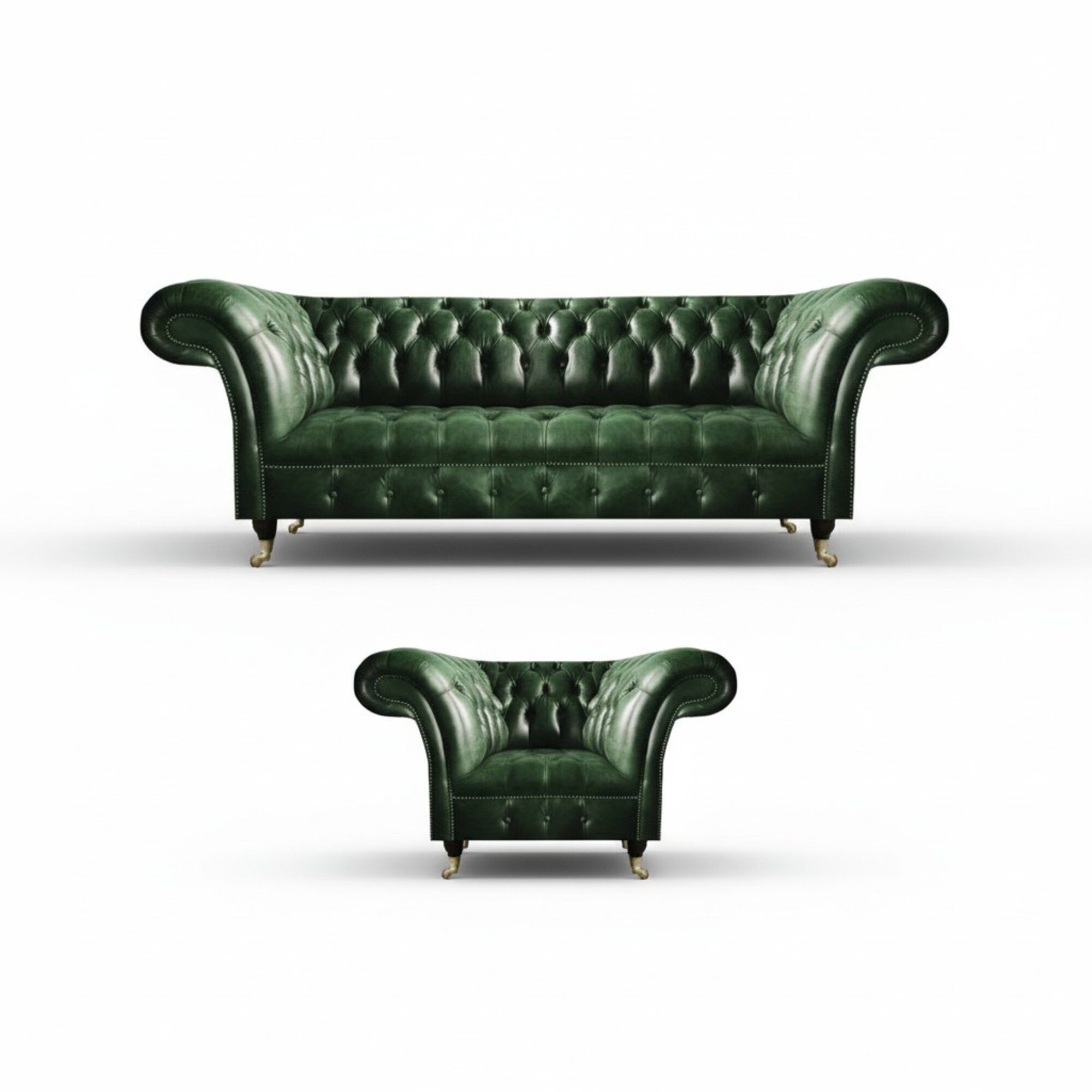 Luxus Design Einrichtung Sessel Sofagarnitur Sofa Dreisitze Couch Chesterfield